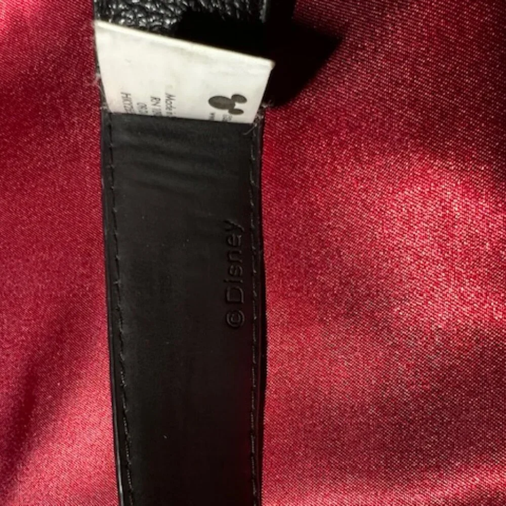 Disney Minnie Mouse Red Bow Vegan‎ Leather Belt, manufactured by Buckle Down